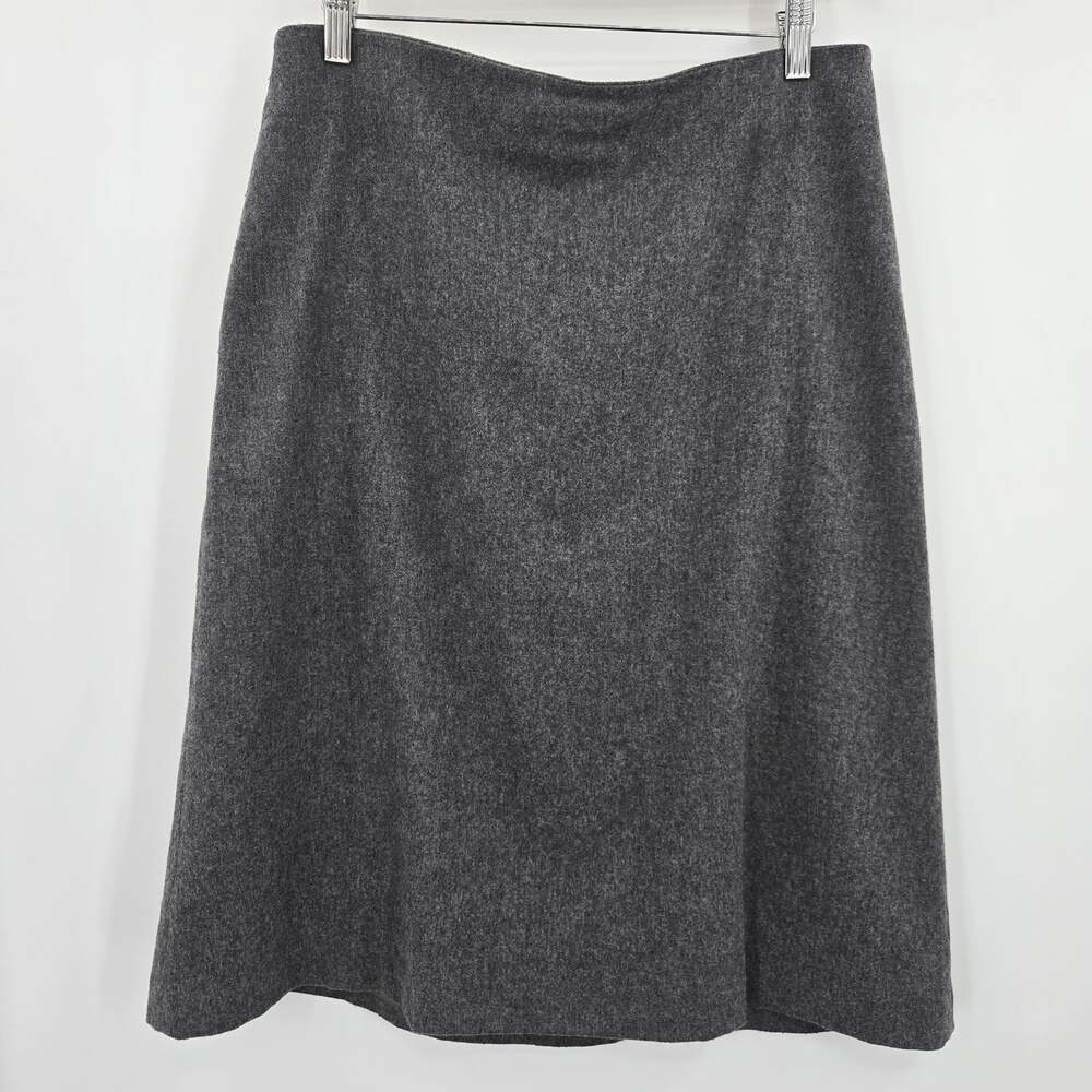 GAP Vtg 90s Y2K Academia Minimalist Classic Wool Blend Stretch Midi Skirt 10
